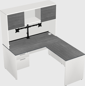 L-shaped office desk