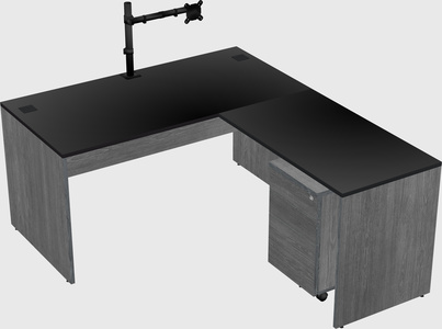 L-shaped office desk
