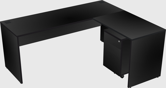 L-shaped office desk
