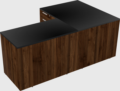 L-shaped office desk