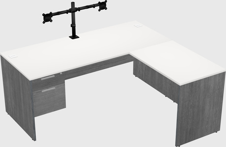 L-shaped office desk