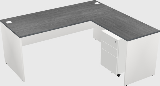 L-shaped office desk