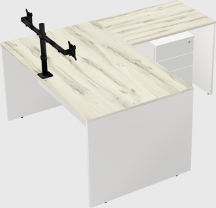 L-shaped office desk