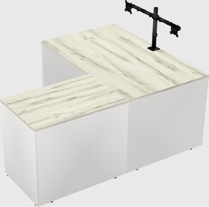 L-shaped office desk