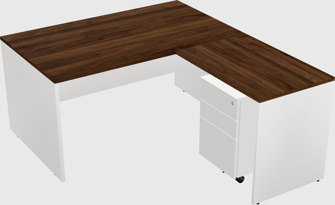 L-shaped office desk