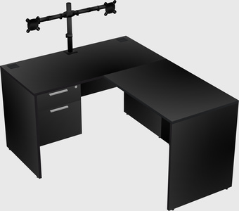 L-shaped office desk