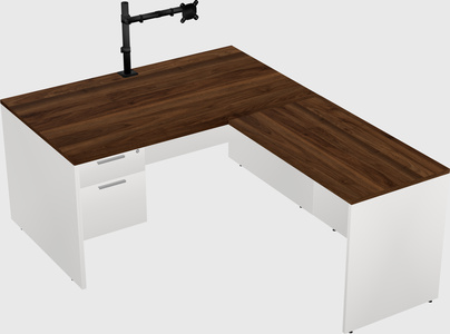 L-shaped office desk