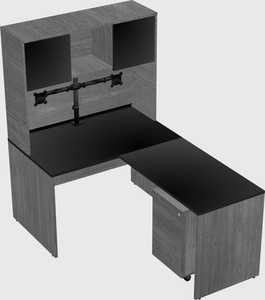 L-shaped office desk