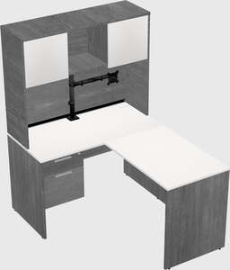 L-shaped office desk