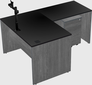 L-shaped office desk