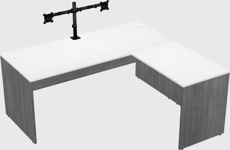 L-shaped office desk