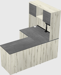 L-shaped office desk