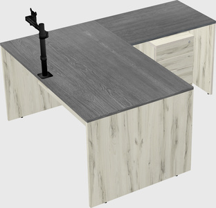 L-shaped office desk