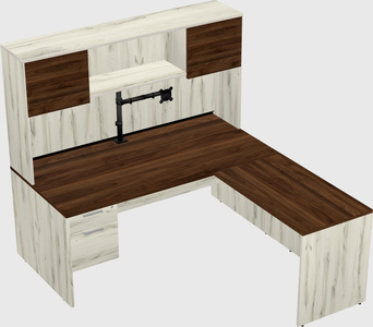 L-shaped office desk