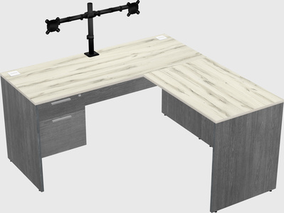 L-shaped office desk