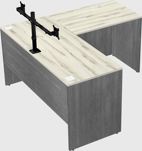 L-shaped office desk