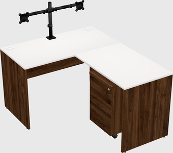 L-shaped office desk