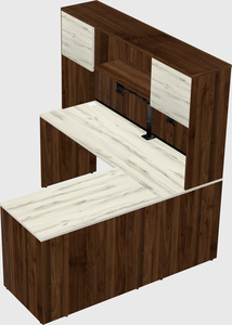 L-shaped office desk