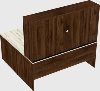 L-shaped office desk