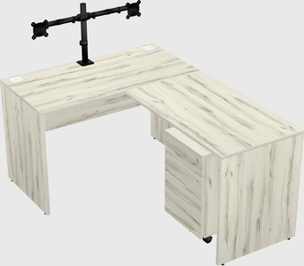 L-shaped office desk