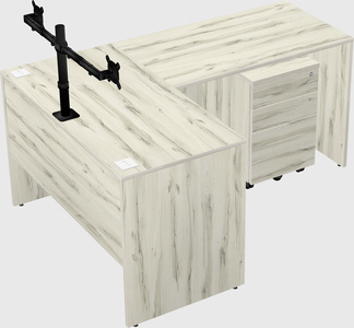 L-shaped office desk