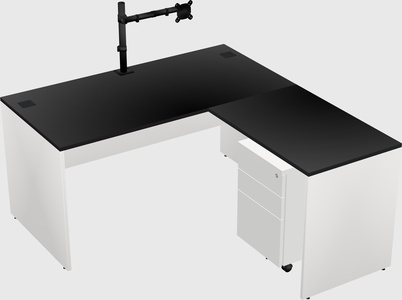 L-shaped office desk