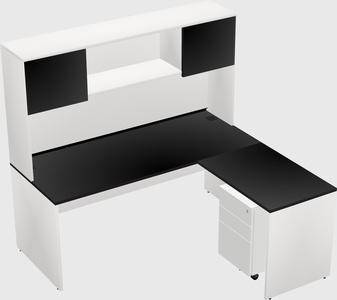 L-shaped office desk