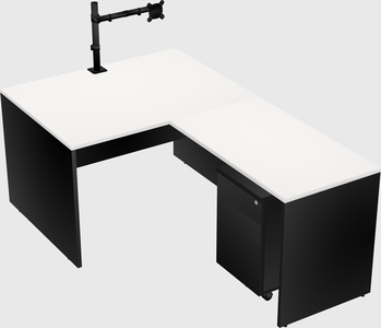 L-shaped office desk