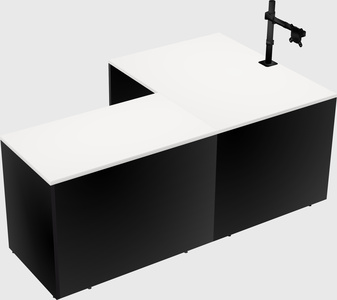 L-shaped office desk