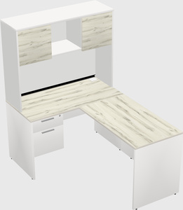L-shaped office desk
