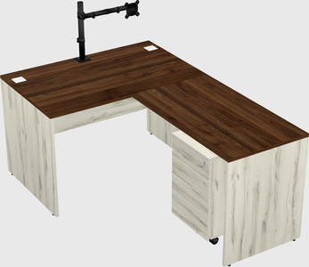 L-shaped office desk