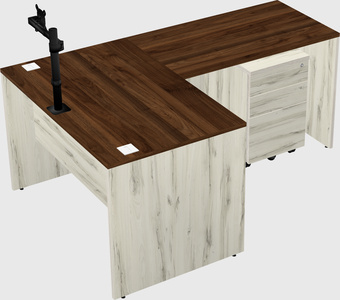 L-shaped office desk