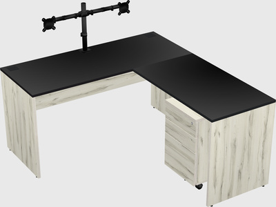 L-shaped office desk