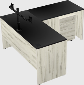 L-shaped office desk