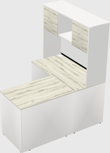 L-shaped office desk