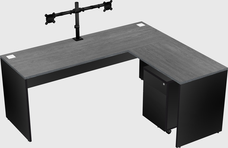 L-shaped office desk
