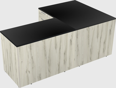 L-shaped office desk