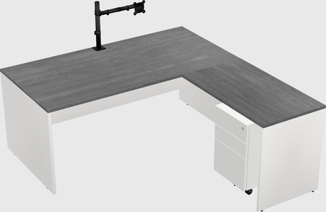 L-shaped office desk