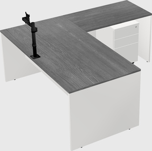 L-shaped office desk