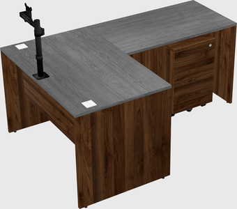 L-shaped office desk