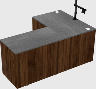L-shaped office desk