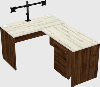 L-shaped office desk
