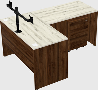 L-shaped office desk