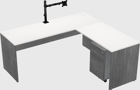 L-shaped office desk