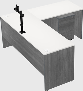 L-shaped office desk