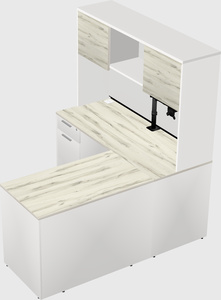 L-shaped office desk