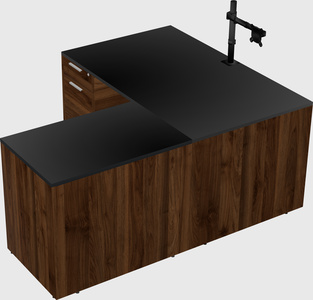 L-shaped office desk