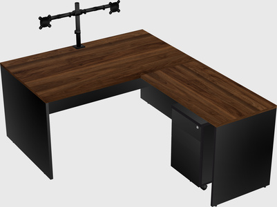 L-shaped office desk