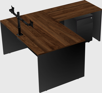 L-shaped office desk