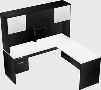 L-shaped office desk